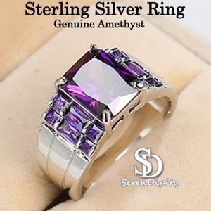 925 S Beautiful Amethyst Ring Size 10
